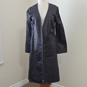 Elegant Black Silk Robe 6